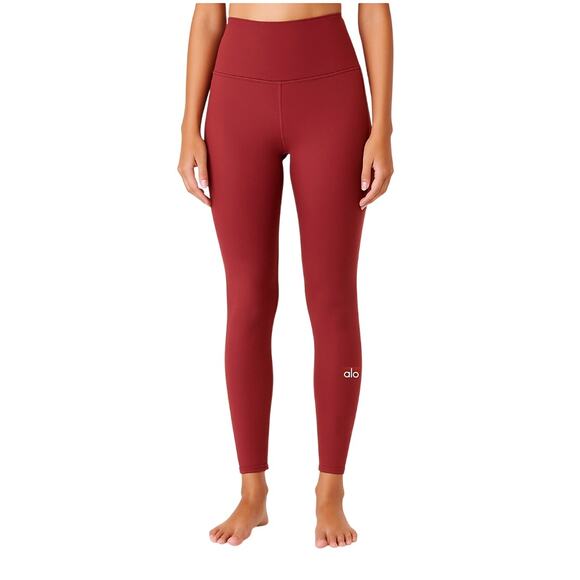 ALO Yoga Rusty Red Full Length High-Waist Airbrush Leggings  Size Small 🔥❤️🔥 - Picture 1 of 13